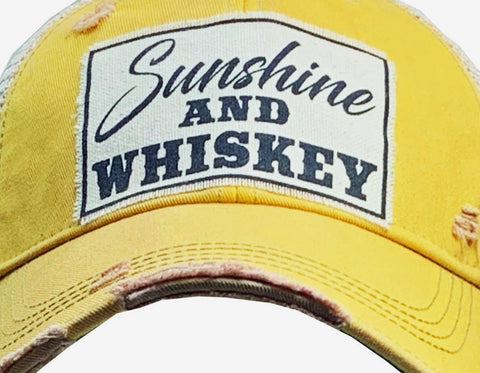 Image of Sunshine & Whiskey Trucker Hat Baseball Cap
