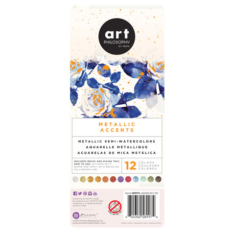 Image of Metallic Accents Watercolor Paint Set