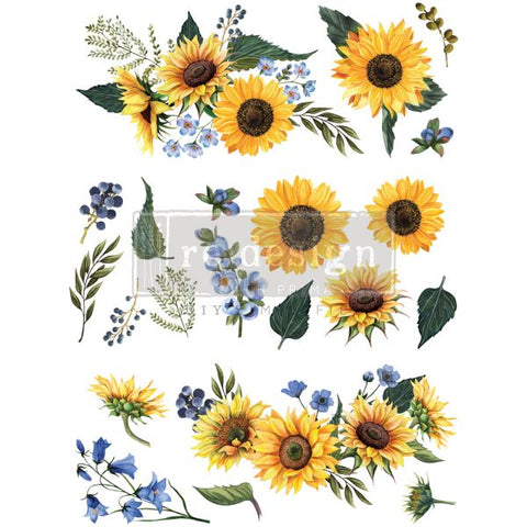Image of Sunflower Fields Decor Transfer
