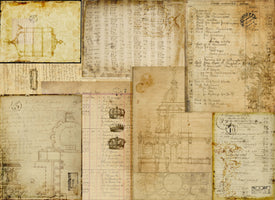 Warm Topography Decoupage Paper