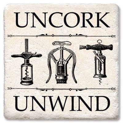Coasters Uncork Unwind Drink Coaster