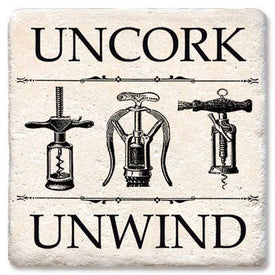 Coasters Uncork Unwind Drink Coaster