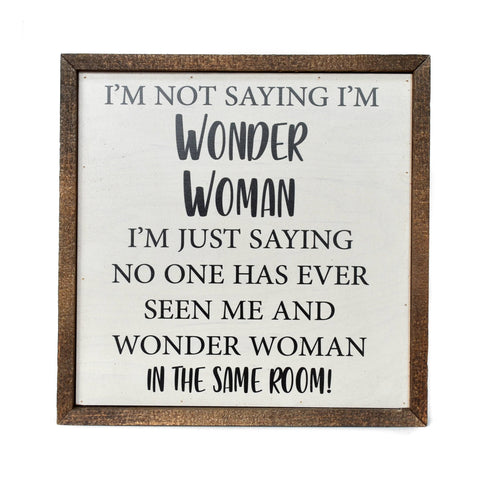 Image of Wonder Woman Rustic Wooden Sign