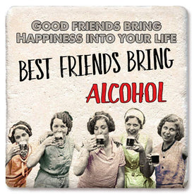 Good Friends Bring Happiness Coaster