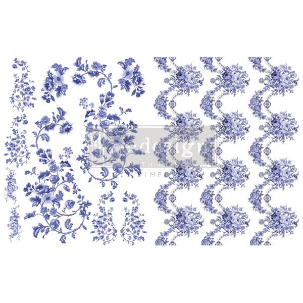 Azure Florals II H2O Transfers