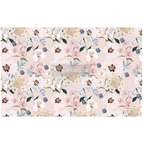 Blush Floral Decoupage Tissue Paper