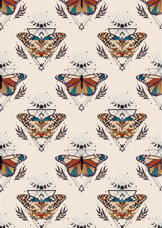 Boho Butterfiles A3 Rice Decoupage Paper