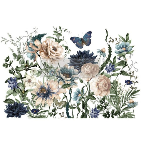 Image of Cerulean Blooms Decor Transfer