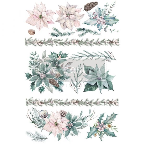 Evergreen Florals Decor Transfer