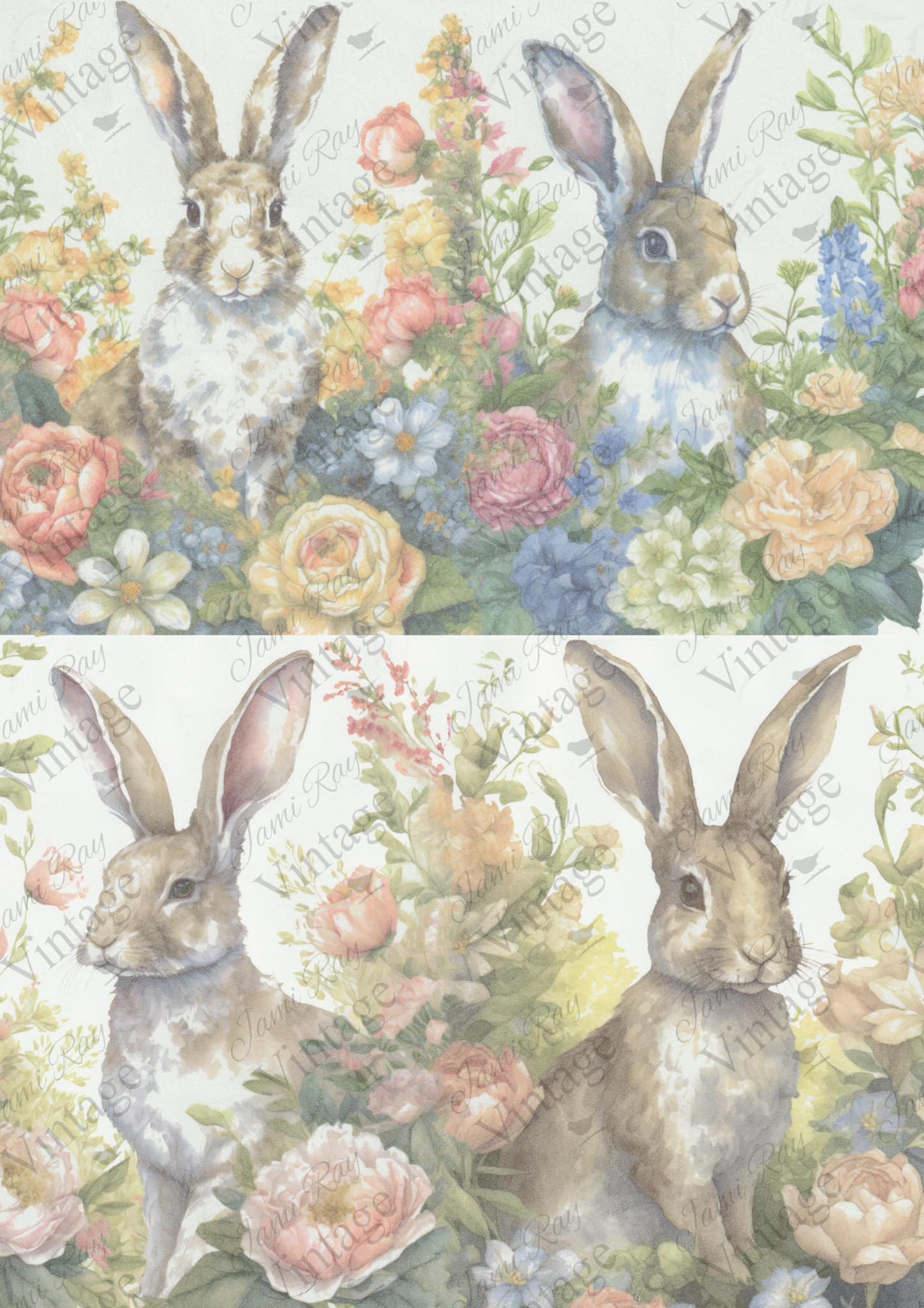 Four Bunnies JRV Rice Paper