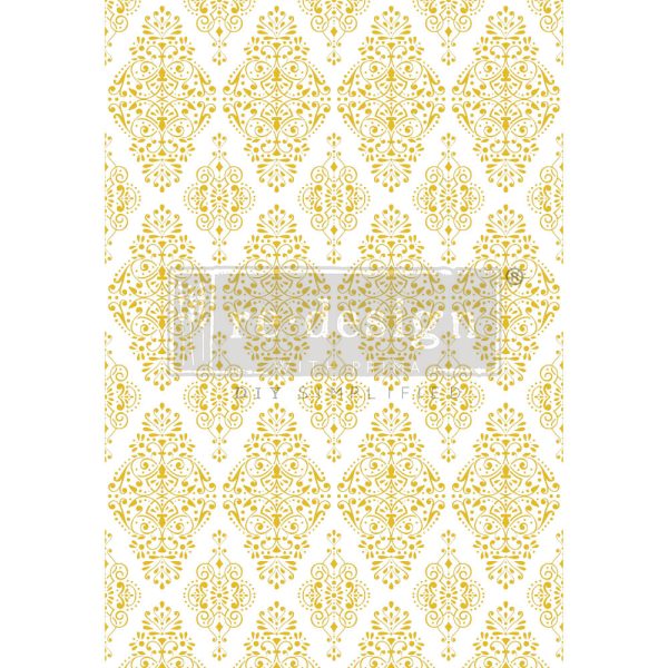 Golden Damask Decor Transfer