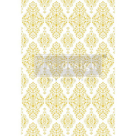 Golden Damask Decor Transfer