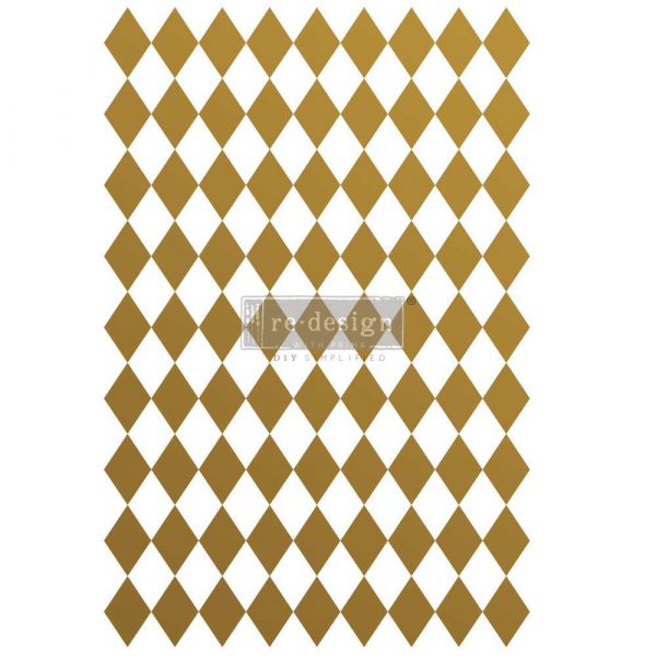 Gold Harlequin Decor Transfer