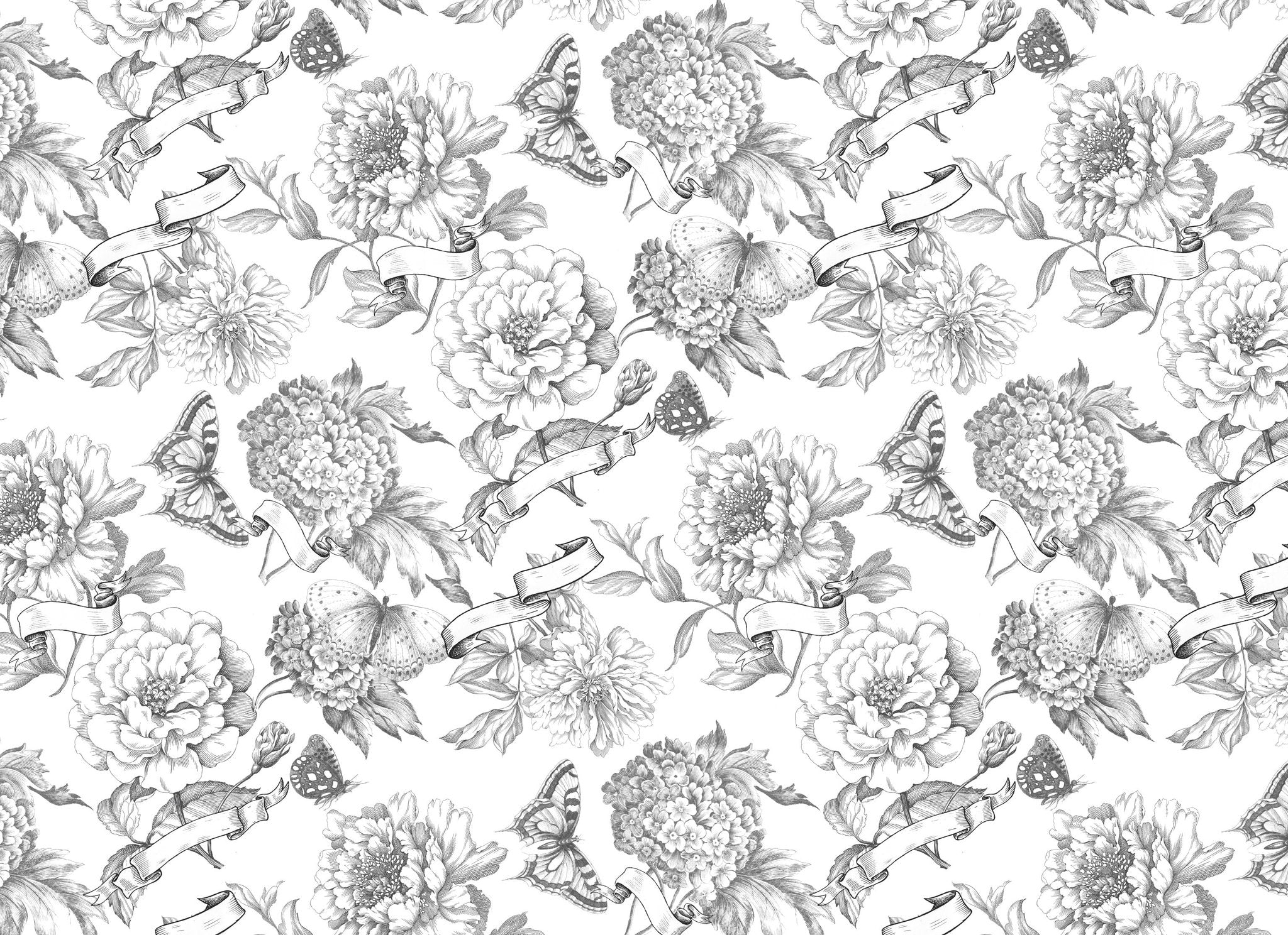 Paintable Blooms Decoupage Paper