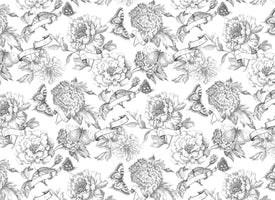 Paintable Blooms Decoupage Paper