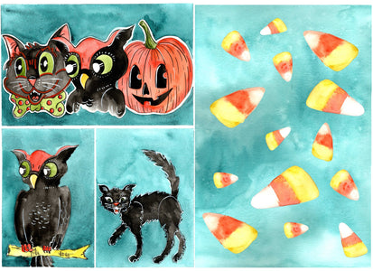 Retro Halloween by Lexi Grenzer Decoupage Paper