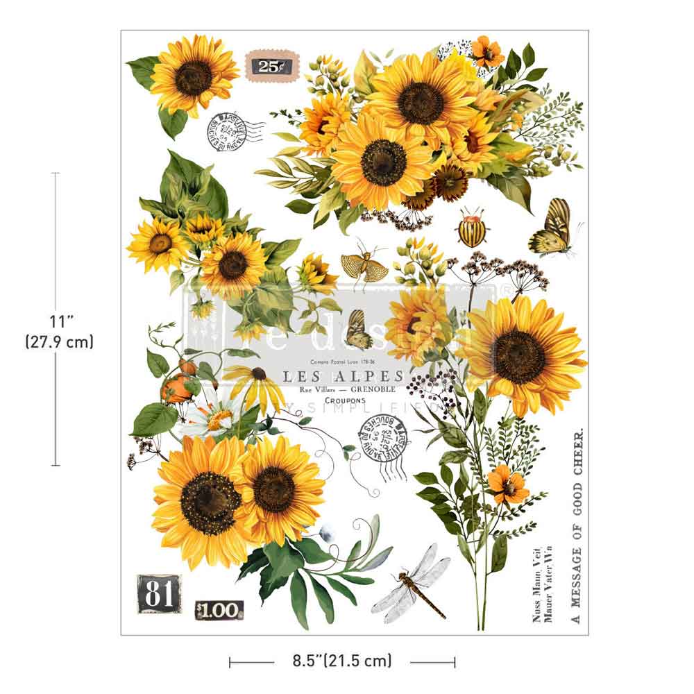 Rustic Amber Petals H20 Transfers