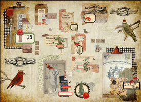 Scrappy Christmas Decoupage Paper