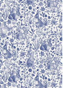 Spingtime Toile A3 Rice Decoupage Paper