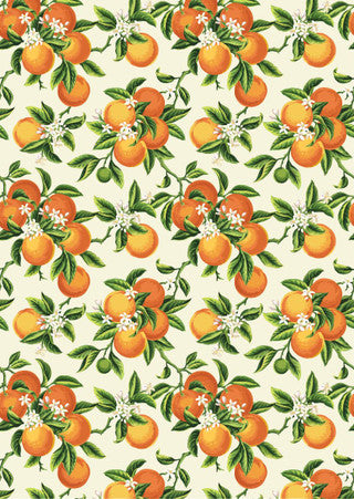 Vintage Oranges A3 Rice Decoupage Paper