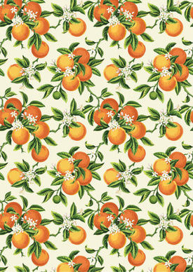 Vintage Oranges A3 Rice Decoupage Paper