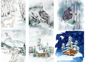 Winter Blocks Decoupage Paper