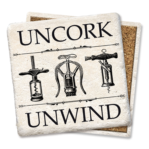 Coasters Uncork Unwind Drink Coaster