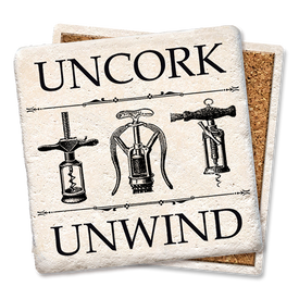 Coasters Uncork Unwind Drink Coaster