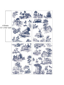 Cottage Toile Large Transfer