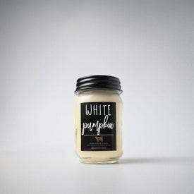 White Pumpkin 13 oz Mason Jar Candle
