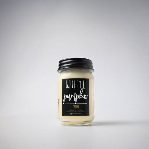 Image of White Pumpkin 13 oz Mason Jar Candle
