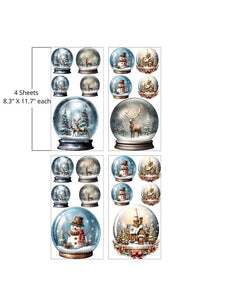 Snow Globes - Hologram Water Slide Transfer