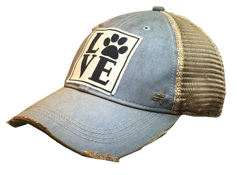 Image of Love (PAW) Distressed Trucker Cap