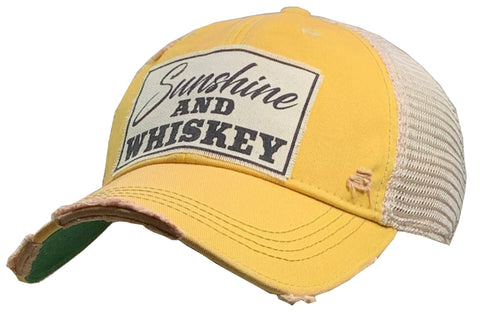 Image of Sunshine & Whiskey Trucker Hat Baseball Cap