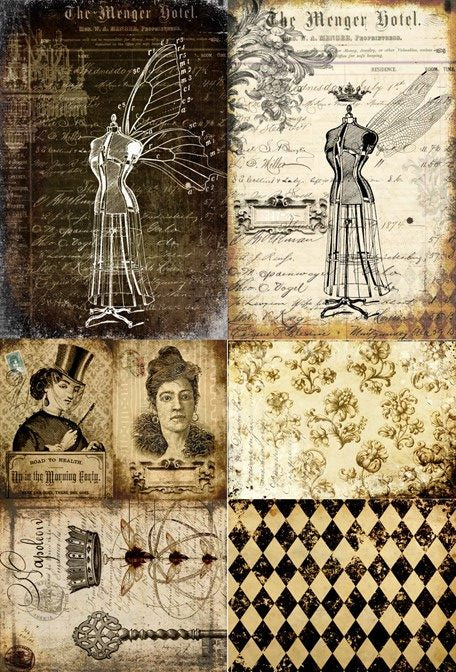 Dress Form Project Blocks Roycycled Decoupage Paper