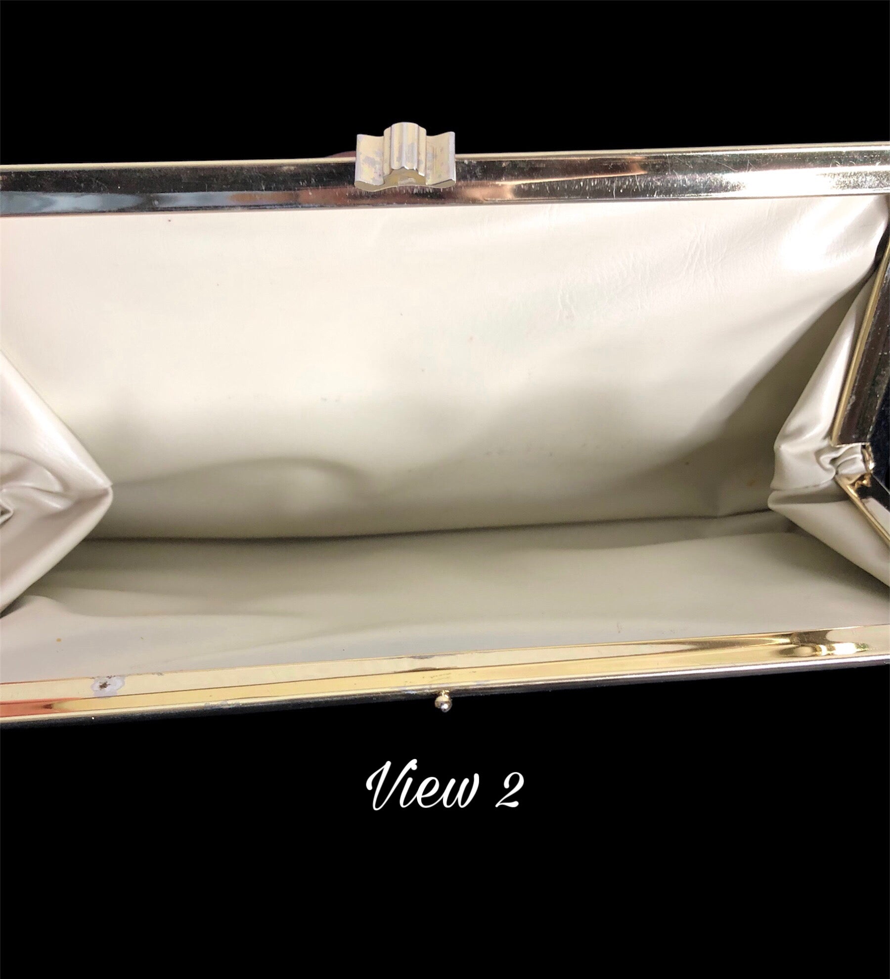 Vintage Black Patent Leather Clutch