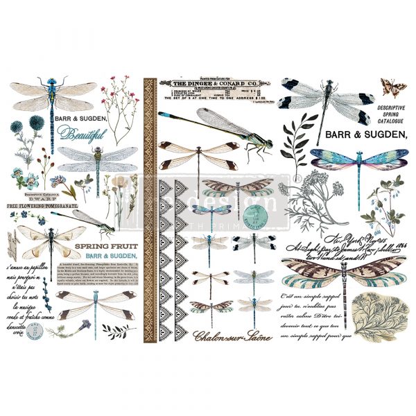 Spring Dragonfly Decor Transfer
