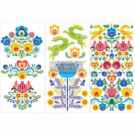 Floral Polish Decor Transfers