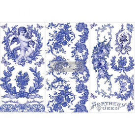 French Blue Decor Transfer