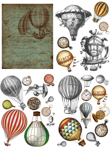 Image of Belles and Whistles - Hot Air Balloons & Clocks