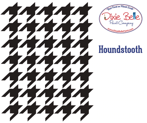 Image of Houndstooth Stencil-Belles and Whistles-Dixie Belle Paint
