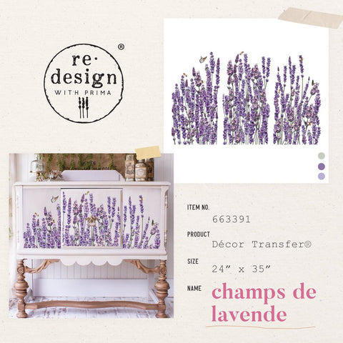 Image of Champs De Lavende Decor Transfer