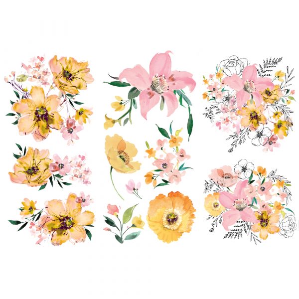 Watercolor Lush Decor Transfer