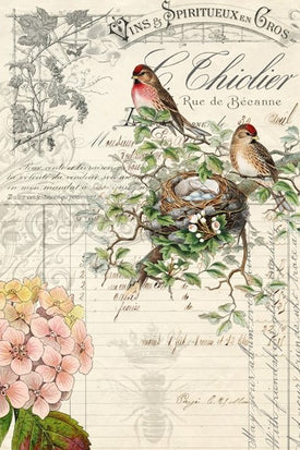 Bird Ephemera Roycycled Decoupage Paper