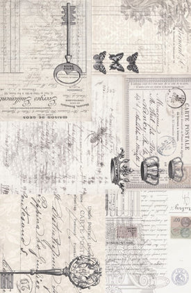 Ephemera Collage Roycycled Decoupage Paper