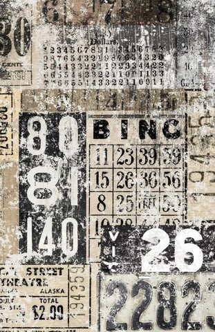 Grunge Numbers Decoupage Paper