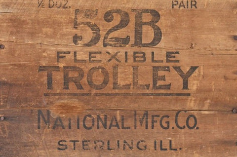 Wood Crate "Trolley" Decoupage Paper