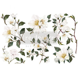 White Magnolia Decor Transfer